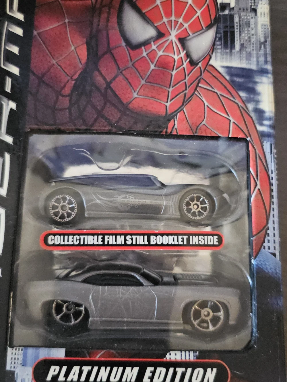 Spiderman Platinum Edition Silver & Black Movie-Themed Toy Car Set - Kids Toys